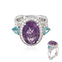 Zilveren ring met een Zambia-amethist (Dallas Prince Designs)
