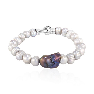 Zilveren armband met een zoetwater kweekparel (TPC)