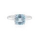 Zilveren ring met een hemel-blauwe topaas