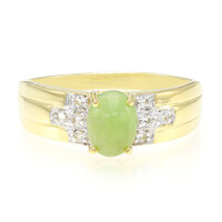 Zilveren herenring met een keizerlijk chrysopraas