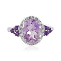 Zilveren ring met een lavendel amethist