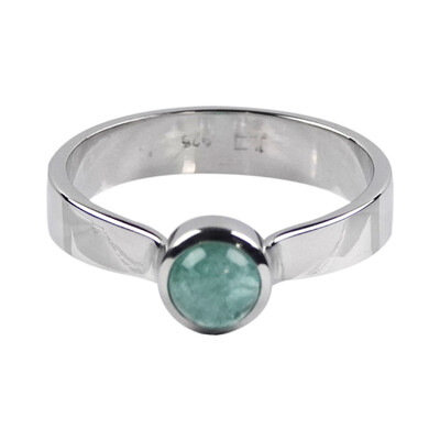 Zilveren ring met een toermalijn