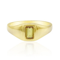 Gouden ring met een Ban Ka Cha gele Saffier