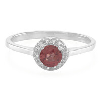Zilveren ring met een Malaya granaat