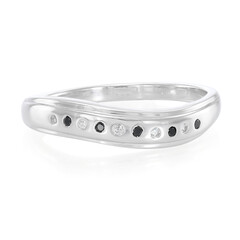 Zilveren ring met witte saffieren