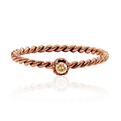 Gouden ring met een SI1 Argyle Rose De France Diamant (Annette)