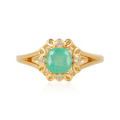 Zilveren ring met een Russische smaragd