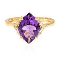 Gouden ring met een amethist
