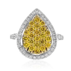 Gouden ring met gele S12 diamanten (CIRARI)