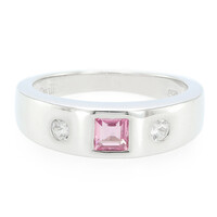 Zilveren ring met een Padparadscha saffier