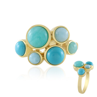 Zilveren ring met een amazoniet (KM by Juwelo)