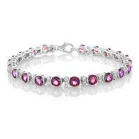 Zilveren armband met Paarse Mystieke Topaasstenen