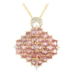 Gouden halsketting met Onverhitte Padparadscha Saffieren (AMAYANI)