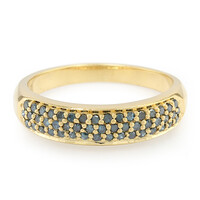 Zilveren ring met Fancy diamanten