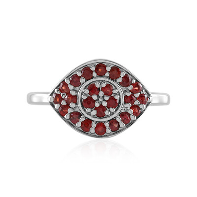 Zilveren ring met Tanzania robijnen (Adela Silber)