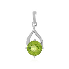 Zilveren hanger met een peridoot