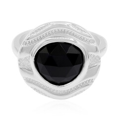Zilveren ring met een zwarte onyx