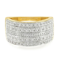 Zilveren ring met witte topaasstenen