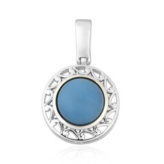 Zilveren hanger met een blauwe opaal