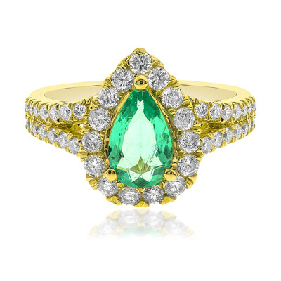 Gouden ring met een Columbiaanse smaragd (CIRARI)