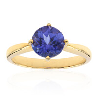 Gouden ring met een AAA tanzaniet (CIRARI)