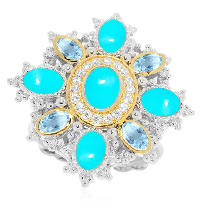Zilveren ring met een Sleeping Beauty Turkoois (Dallas Prince Designs)