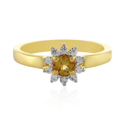 Zilveren ring met een Gele Toermalijn