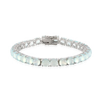 Zilveren armband met Aqua Chalcedonen