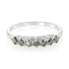 Zilveren herenring met Fancy diamanten