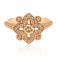 Gouden ring met een SI1 Argyle Rose De France Diamant