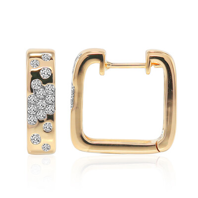 Gouden oorbellen met Diamanten SI1 (G) (Annette)