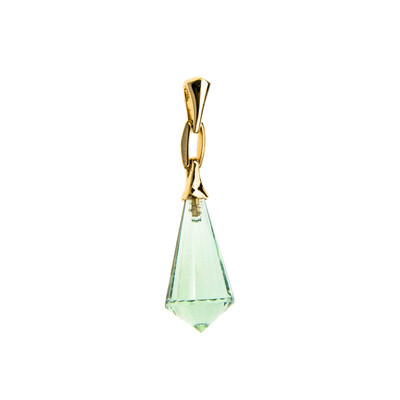 Gouden hanger met een groene amethist (dagen)