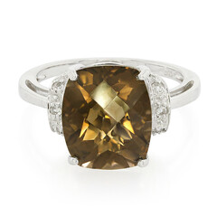 Zilveren ring met een rookkwarts