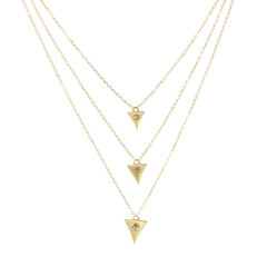 Gouden halsketting met een I2 Champagne Diamant (de Melo)