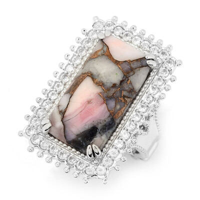 Zilveren ring met een Roze Opaal Mozaïek (Dallas Prince Designs)
