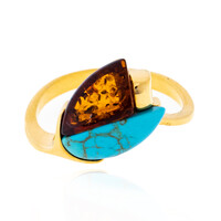 Zilveren ring met een turkoois