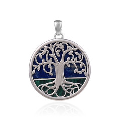 Zilveren hanger met een lapis lazuli