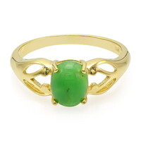Zilveren herenring met een keizerlijk chrysopraas