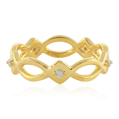 Zilveren ring met I2 (H) Diamanten