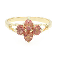 Gouden ring met Onverhitte Padparadscha Saffieren (AMAYANI)