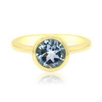 Zilveren ring met een hemel-blauwe topaas