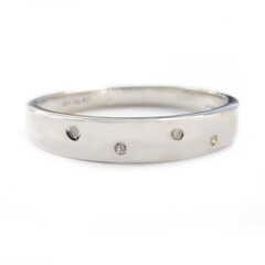 Zilveren ring met diamanten
