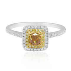 Gouden ring met een Oranje SI Diamant (CIRARI)