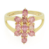 Gouden ring met Onverhitte Padparadscha Saffieren (AMAYANI)