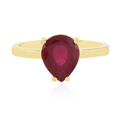 Zilveren ring met een Madagaskar Robijn