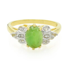 Zilveren ring met een keizerlijk chrysopraas