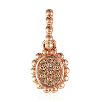 Gouden hanger met SI1 Argyle Rose De France Diamanten