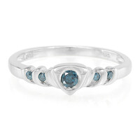 Zilveren ring met een Fancy diamant