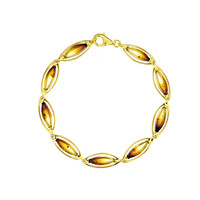 Zilveren armband met Baltische barnsteen