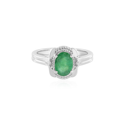 Zilveren ring met een Zambia-smaragd